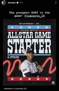 Marcus Stroman's IG story